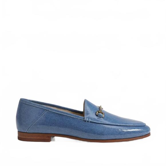 NEW SAM EDELMAN women's loraine leather loafer in blue - Picture 3 of 5